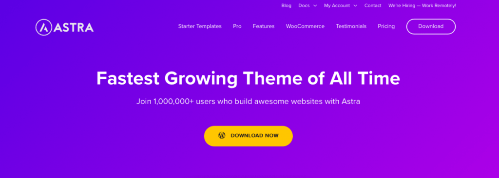 astra wordpress free theme
