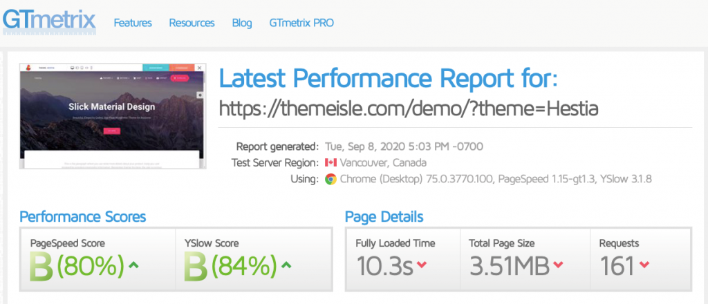hestia gt matrix speed test